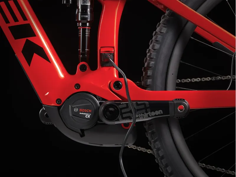 Trek Rail 9.9 XTR Gen 4 Full Suspension Electric Mountain Bike 2023 in Lava Red-3